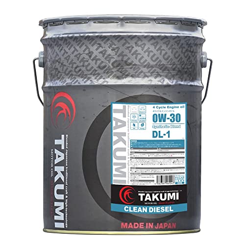 TAKUMIモーターオイル(AKTJAPAN) ディーゼル車専用オイル DL-1 0W-30 20L 4輪 DPF対応 化学合成油 合成油